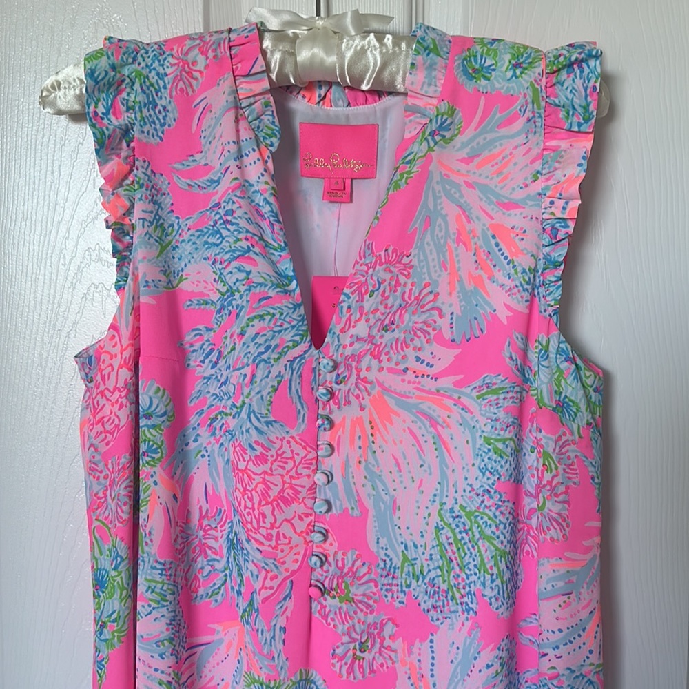 NWT Lilly Pulitzer Callt Soft Shift Dress in Prosecco Pink Size 4